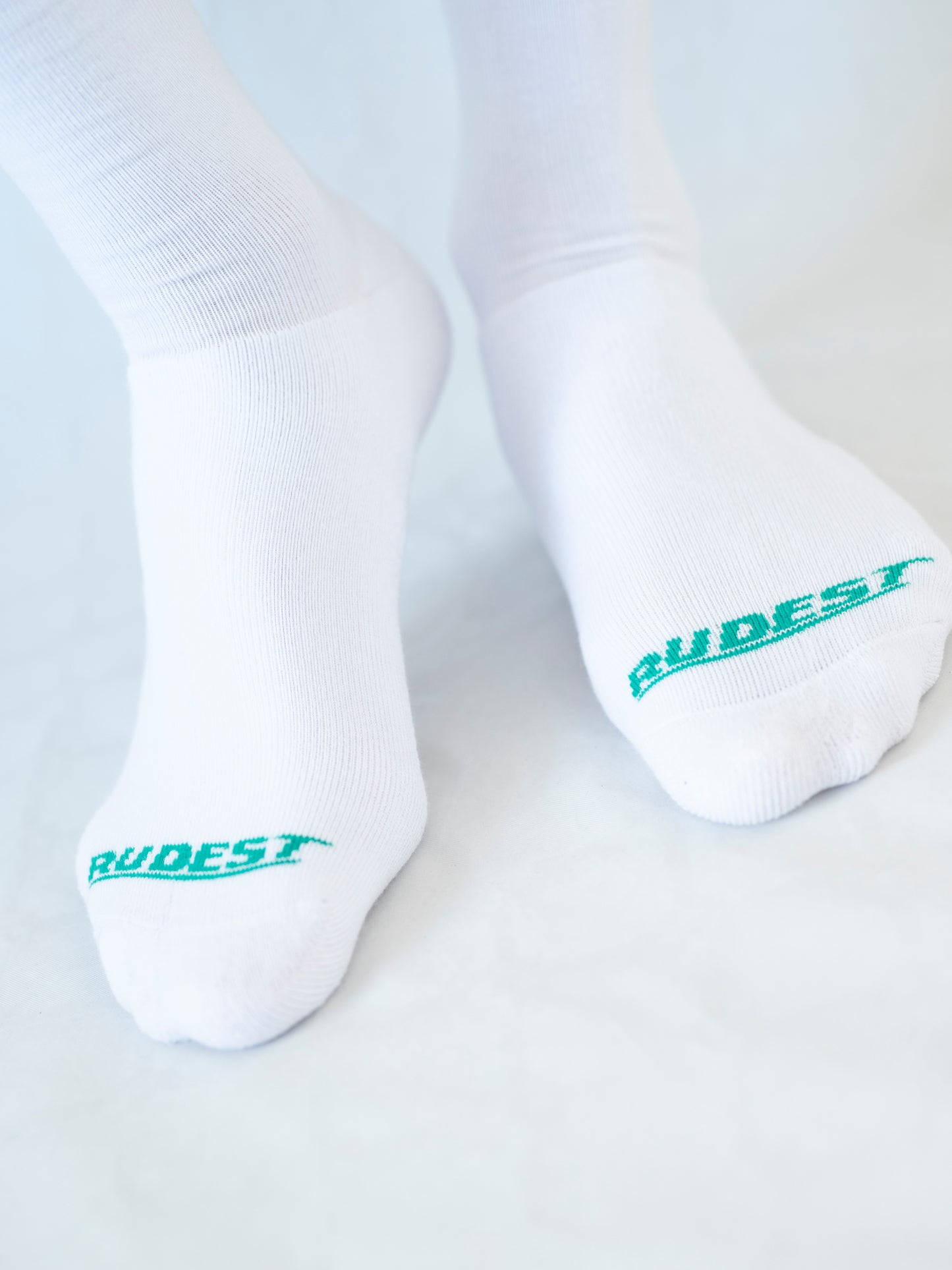The Rudest Retro Full Terry Socks - Teal + Plum