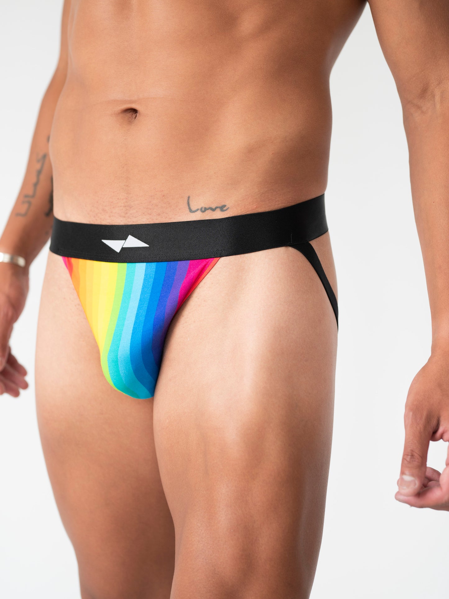 Rainbow Pouch Jockstrap - Black