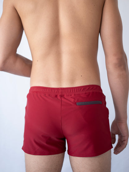 Deep Red SWYM All-Day Active Gym & Swim Shorts