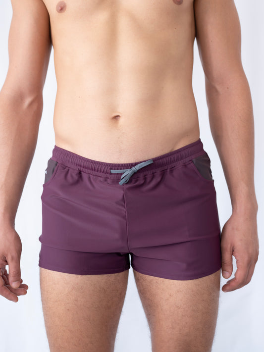 Plum Purple SWYM All-Day Active Gym & Swim Shorts