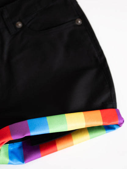 Spectrum Roll-up Shorts 2025 – Preto (Regular)