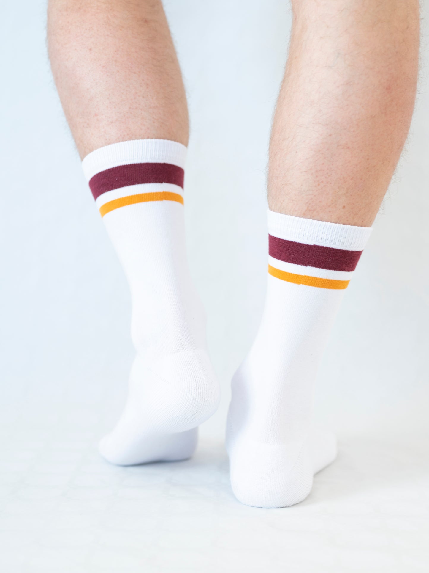 Chaussettes Rudest Retro en Éponge Intégrale – Bordeaux + Jaune