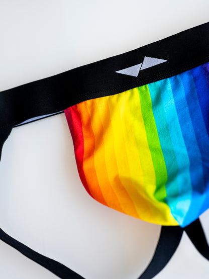 Enhancing Rainbow Pouch Jockstrap - Black