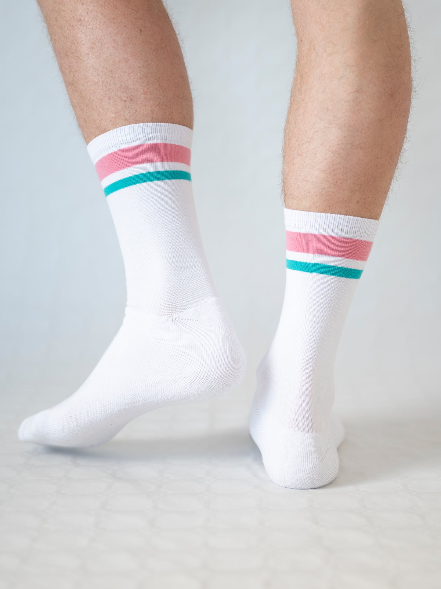 Los Calcetines Retro de Rudest - Rosa + Turquesa