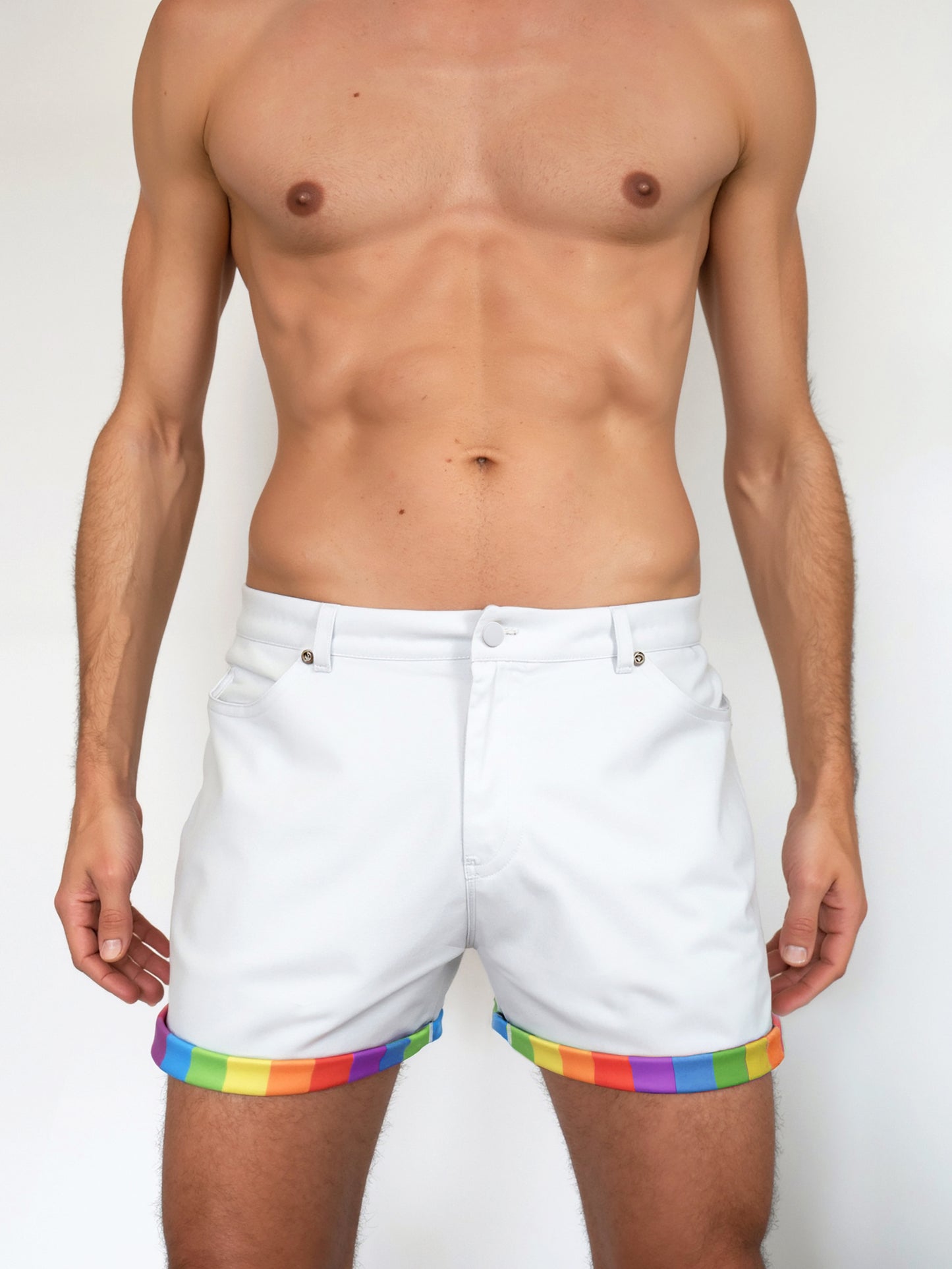 Spectrum Roll-up Shorts 2025 – Off-White (Curto)